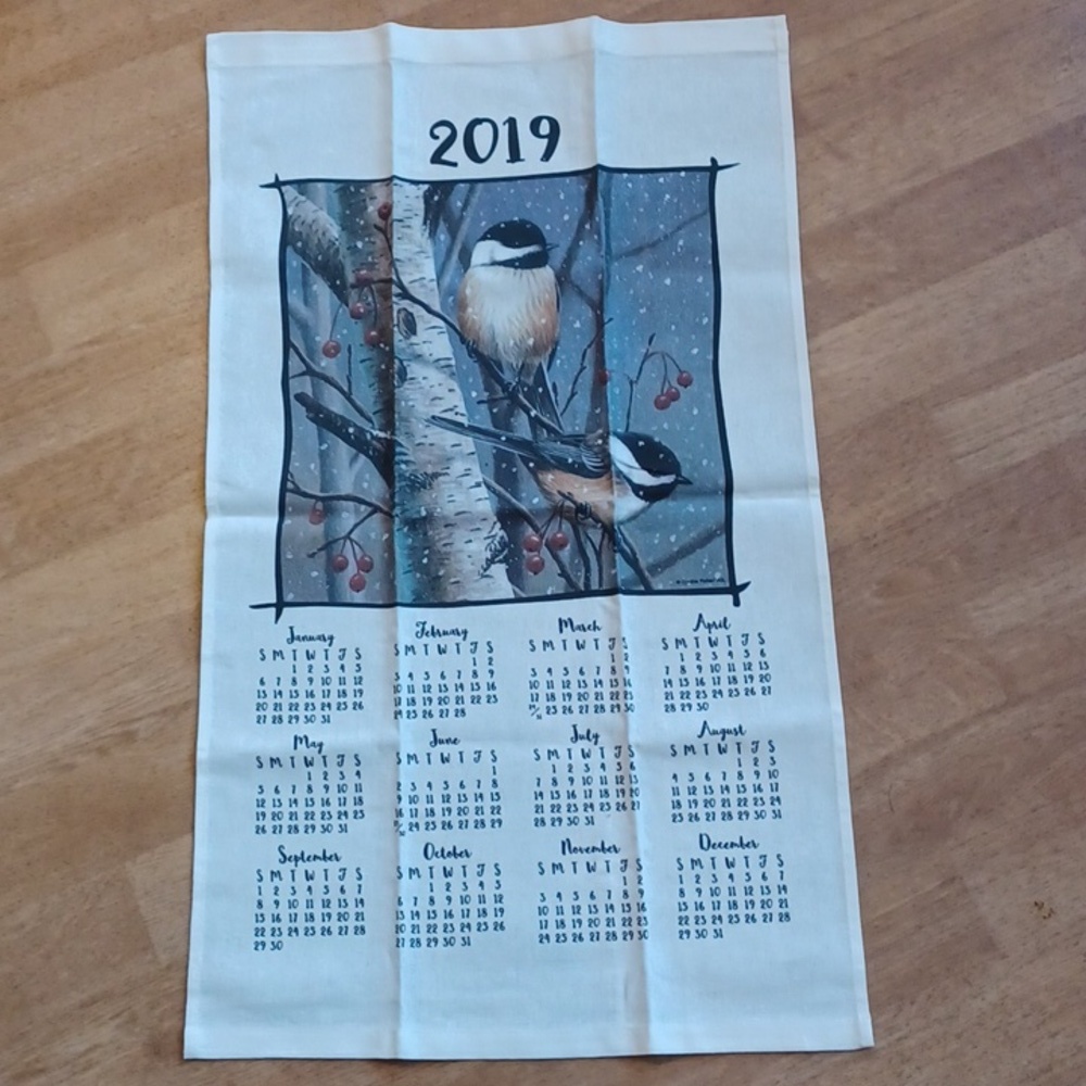 Calendar towel 2019 bird